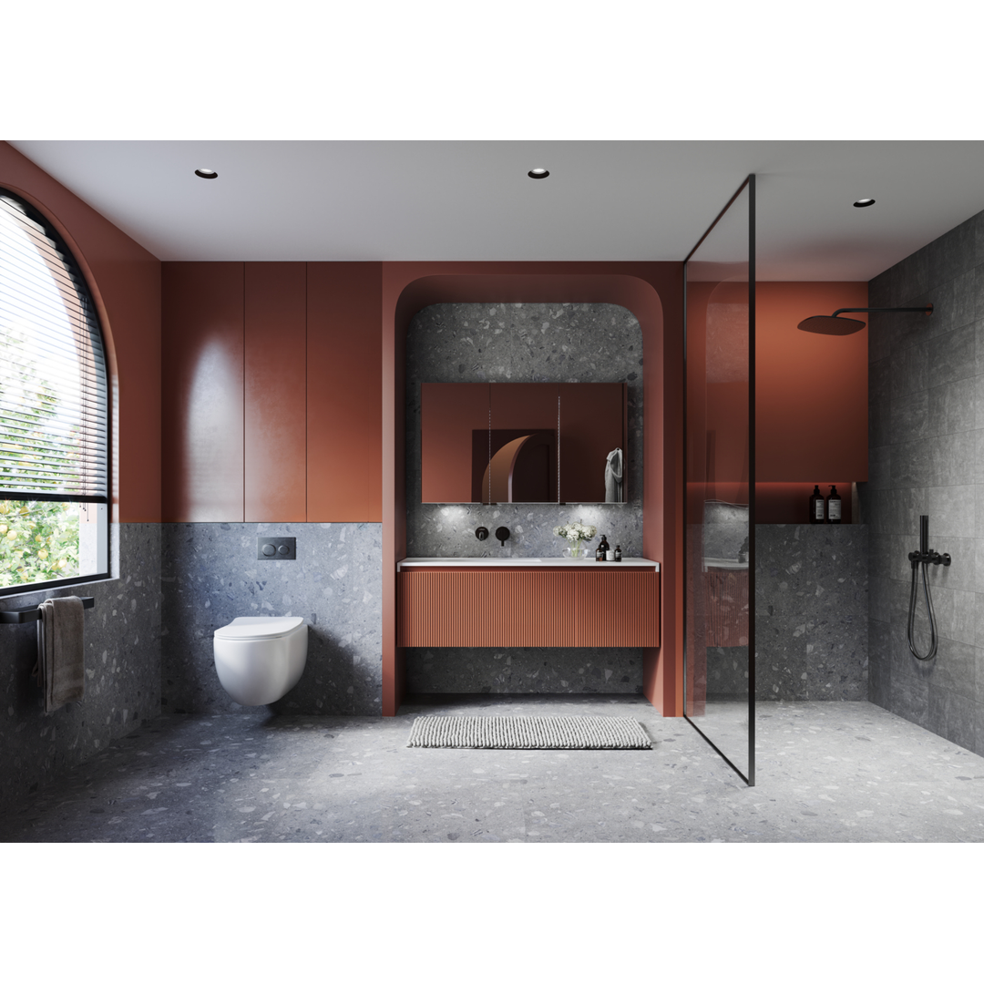 Belbagno Rimini 1200mm Wall Hung Vanity Includes Basin Potters Clay