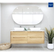 Otti Byron Natural Oak 1200 Double Bowl Counter Top Carrara 12 O'Clock Taphole