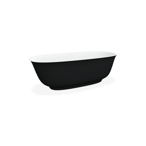 Domus Living Caria Stone Freestanding Bath 1700mm X 750mm - Matte Black