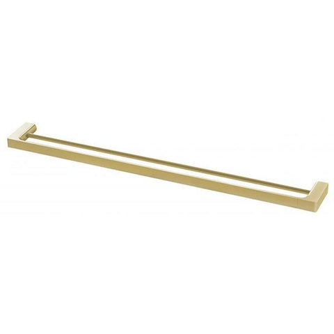 Phoenix Gloss Double Towel Rail 800mm - Brushed Gold