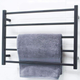 Radiant 5 Bar Heated Towel Ladder Black 750 X 550   Left Hand