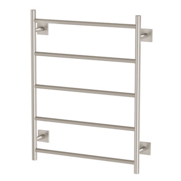 Phoenix Radii Heated Towel Ladder 550 X 740mm Square Plate Brushed Nickel Rs8750 Bn