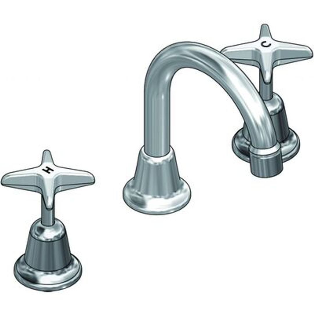 Ram Souhtern Cross Basin Set with Gooseneck Spout Chrome