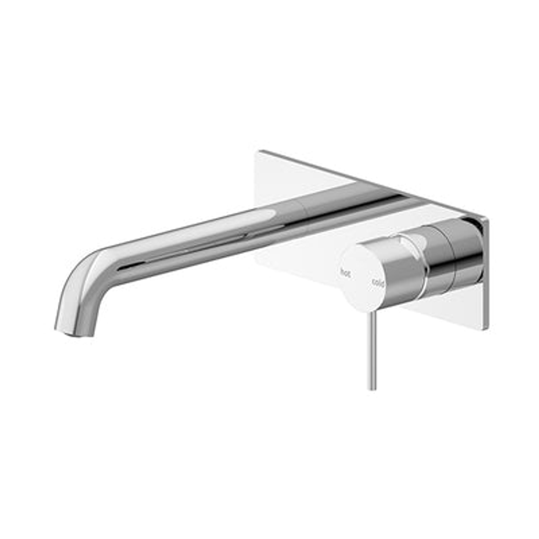 Nero Mecca Wall Basin Mixer 185mm Spout Chrome