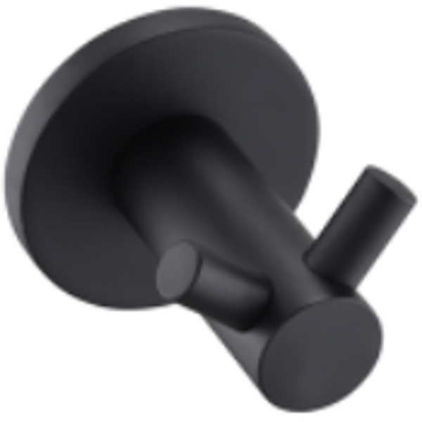 Bella Vista Mica Double Robe Hook Black