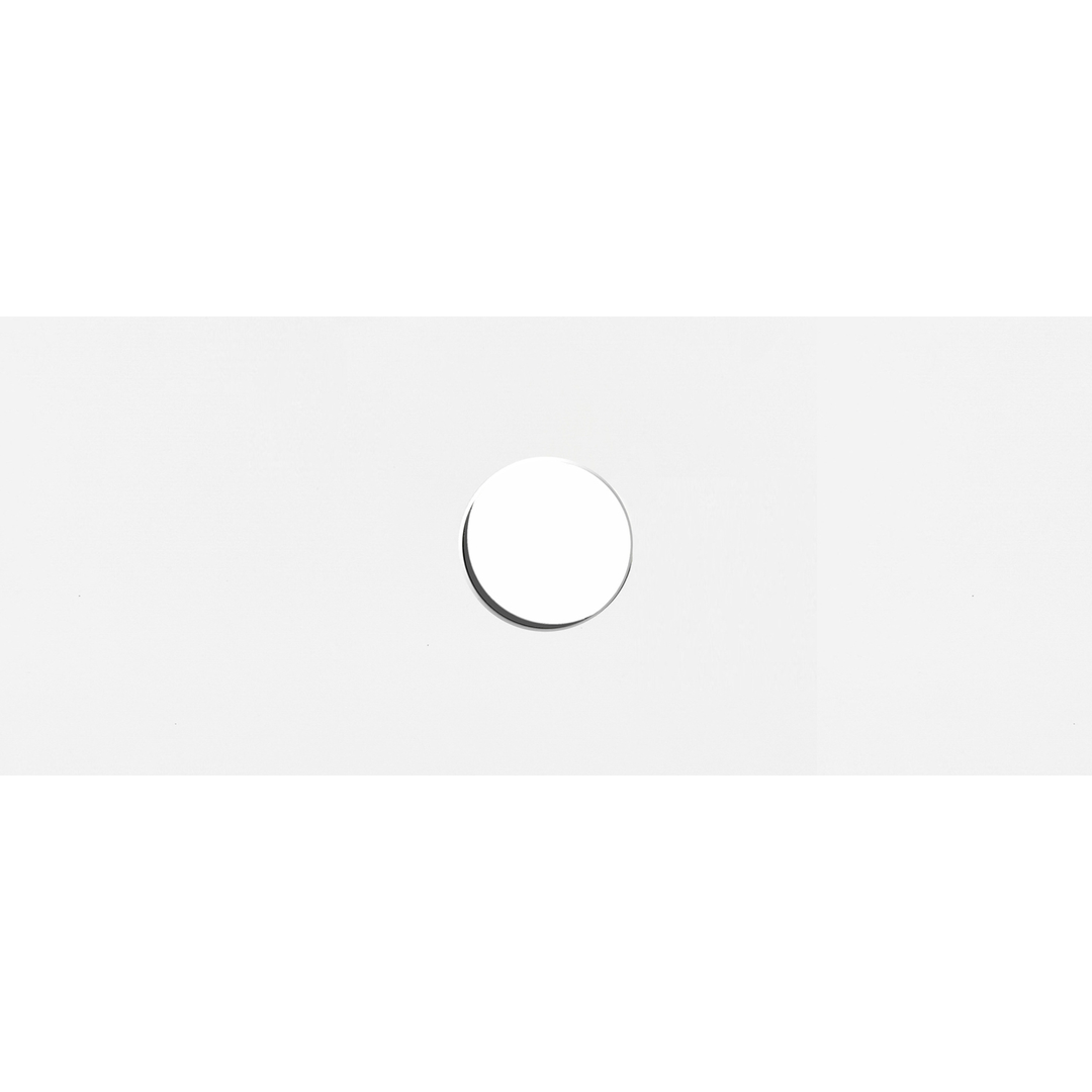 OTTI QUARTZ STONE 1200X465X20MM PURE WHITE - WASTE HOLE 130MM
