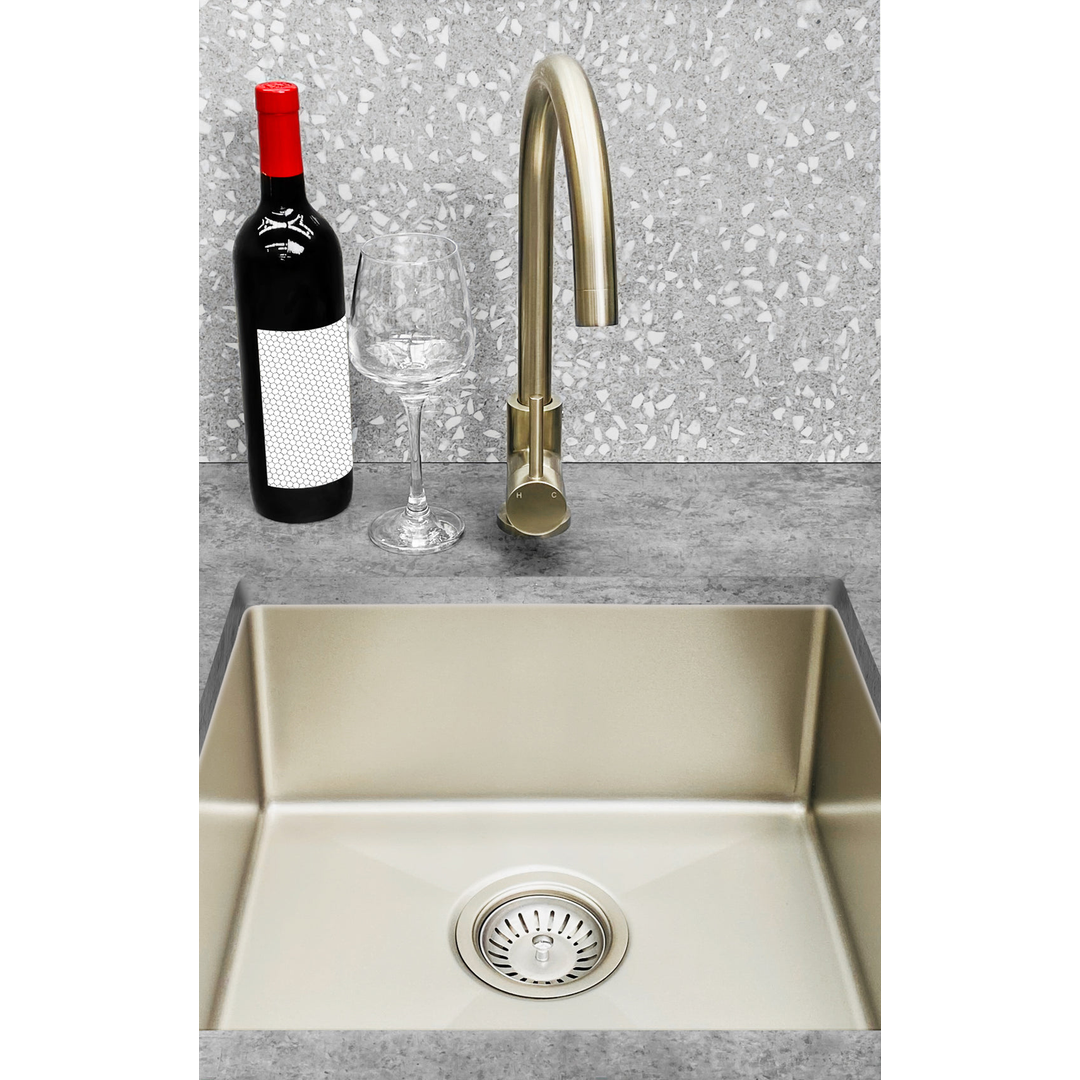 Meir Kitchen Sink Single Bowl 380 X 440 Brushed Nickel