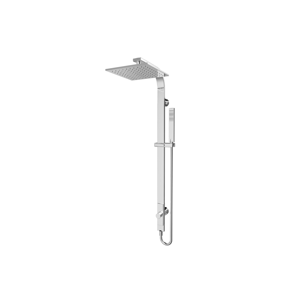 Nero Rain Square Shower Set Single Hose - Chrome