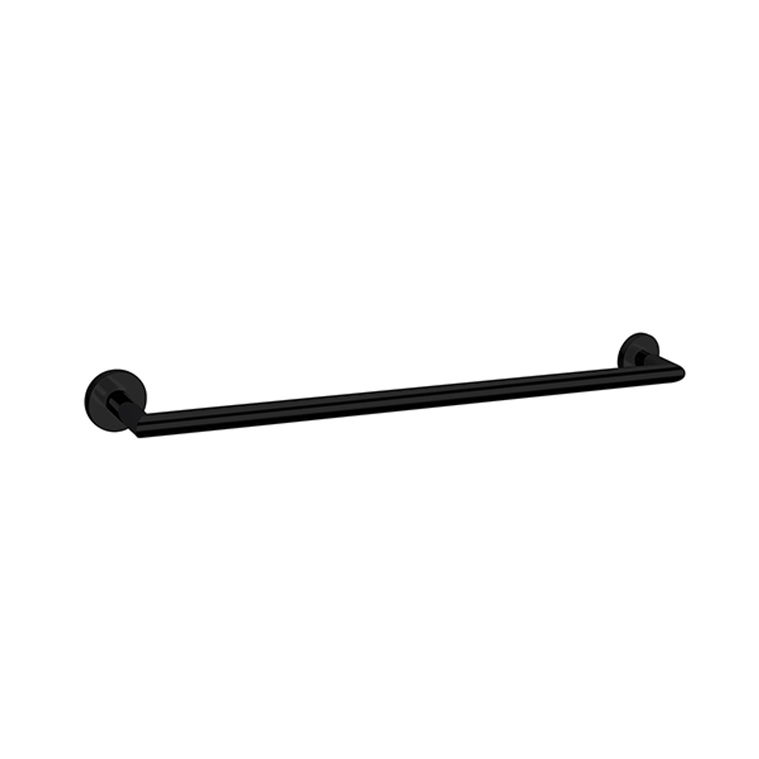 Nero Dolce 700mm Single Towel Rail - Matt Black