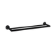Nero Dolce 700Mm Double Towel Rail Matt Black