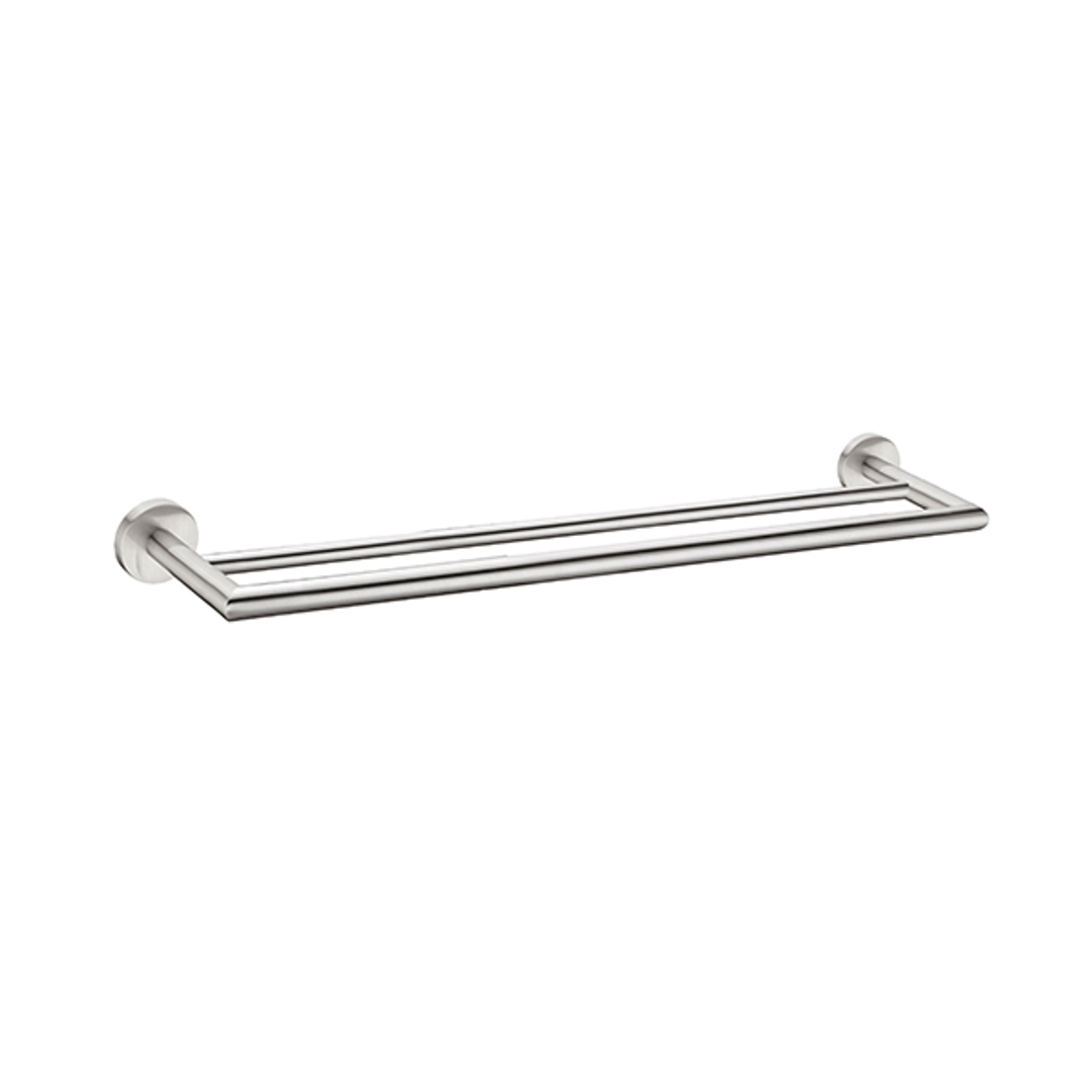 Nero Dolce  700mm Double Towel Rail - Brushed Nickel