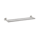 Nero Dolce 700Mm Double Towel Rail Brushed Nickel