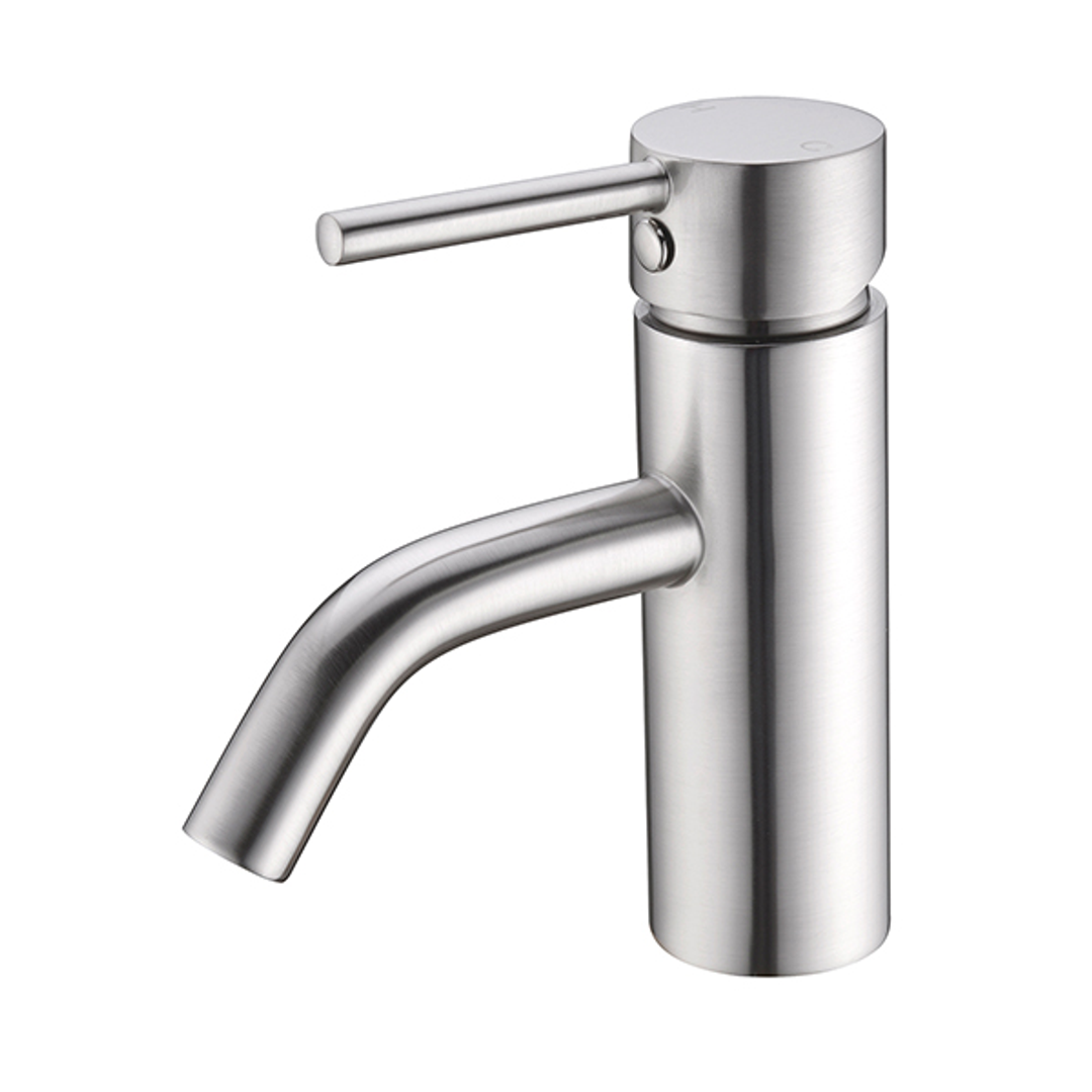 Nero Dolce Basin Mixer Stylish Spout - Brushed Nickel