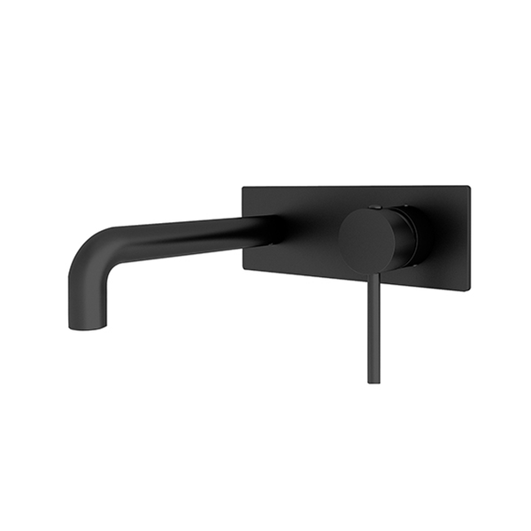 Nero Dolce Wall Basin Mixer (Stylish Spout) Matt Black