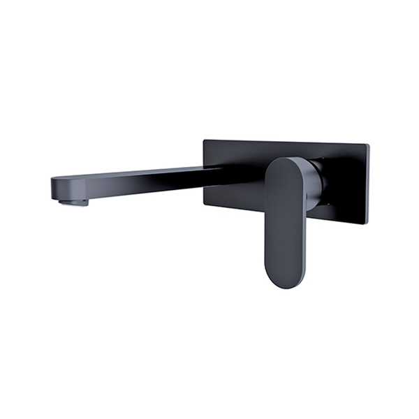 Nero Ecco Wall Basin Mixer  Matt Black