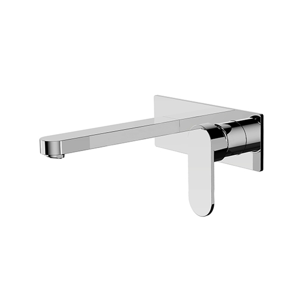 Nero Ecco Wall Basin Mixer - Chrome