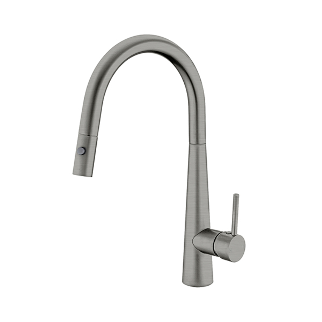 Nero Dolce Pull Out Sink Mixer With Vegie Spray Function - Gun Metal