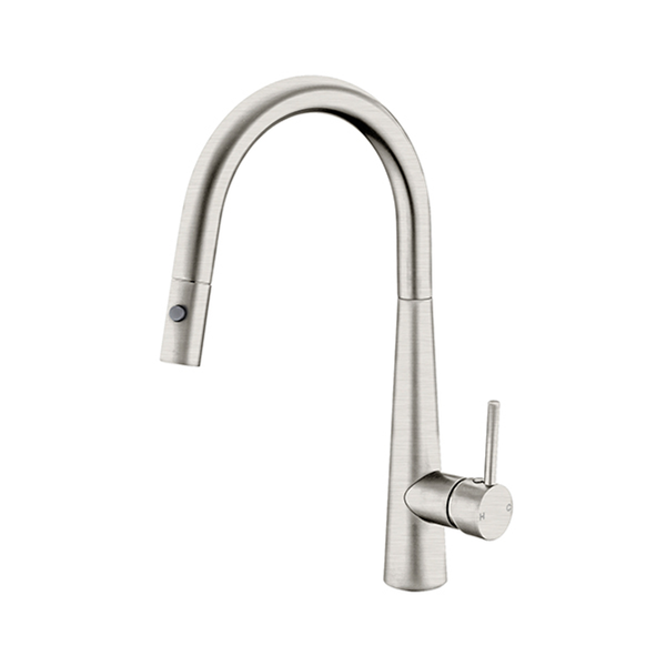 Nero Dolce Pull Out Sink Mixer With Vegie Spray Function Brushed Nickel