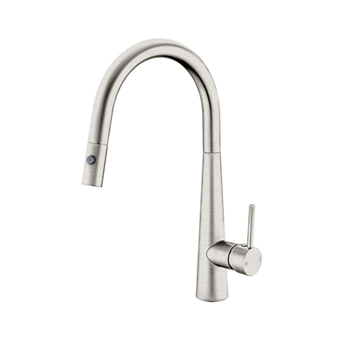 Nero Dolce Pull Out Sink Mixer With Vegie Spray Function - Brushed Nickel