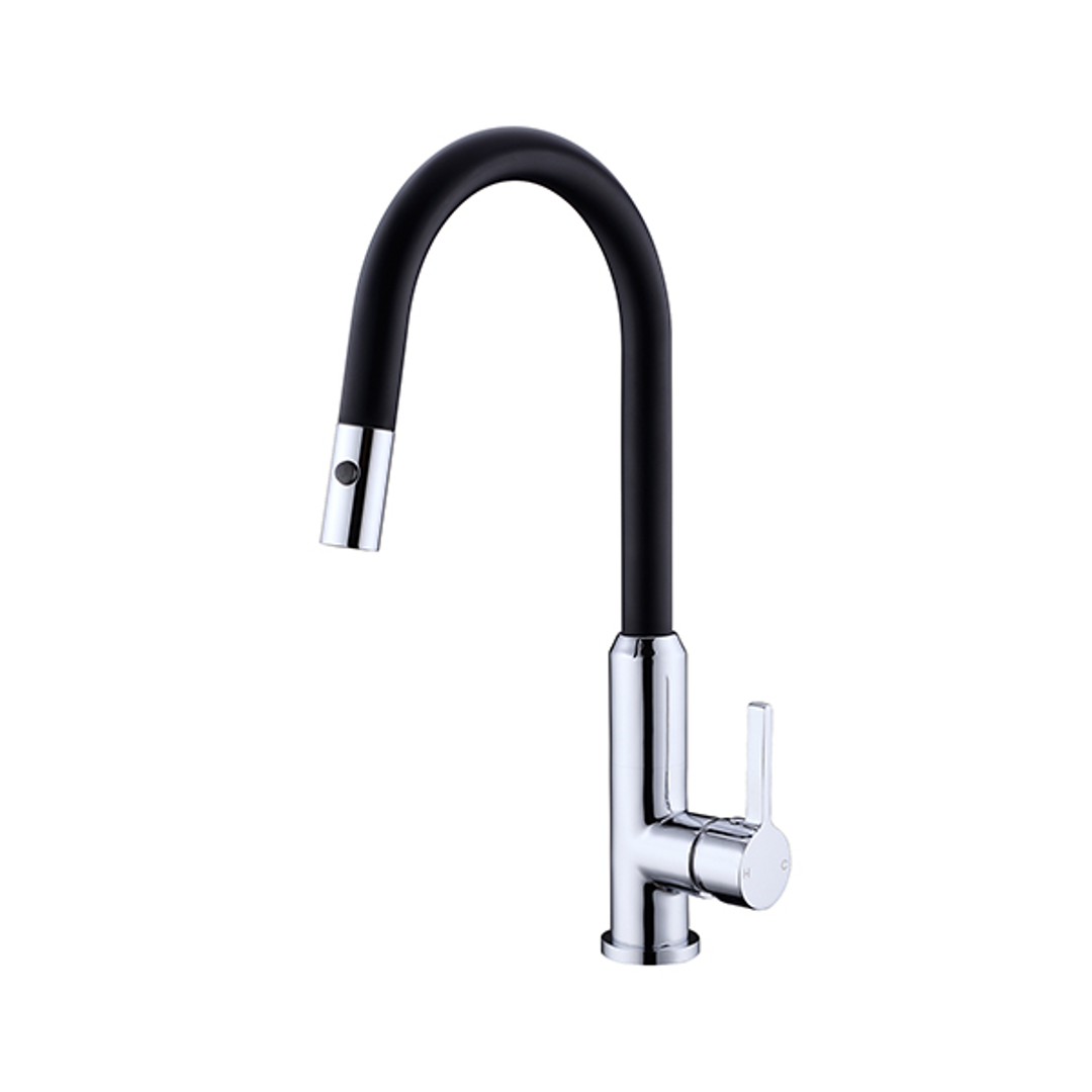 Nero Pearl Pull Out Sink Mixer With Vegie Spray Function - Matte Black