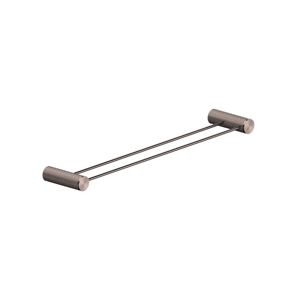 Nero Opal Double Towel Rail Brushed Bronze 600mm