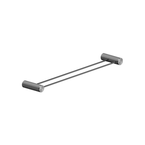 Nero Opal Double Towel Rail 600mm Graphite