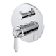 Fienza Eleanor Wall Mixer With Divertor Chrome With White Ceramic Handle