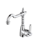 Fienza Eleanor Basin Mixer Shepherds Crook Chrome White Ceramic Handle 202103