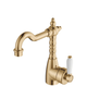 Fienza Eleanor Basin Mixer With Shepherds Crook Urban Brass /White