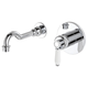 Fienza Eleanor Wall Basin/Bath Mixer Set Chrome / Ceramic