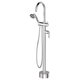 Fienza Eleanor Floor Mixer & Shower Chrome White Ceramic Handle