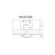 Bnk Naga Ceramic Vanity Top Soft Square Bowl Sglgloss White 1 Tap Hole 1200X460X165Mm Pb 05120S
