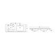 Bnk Naga Ceramic Vanity Top Soft Square Bowl Dbl Gloss White 1 T/Hole 1200X460X165Mm Pb 05120D