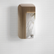 OTTI NEWPORT WHITE SHAVING CABINET NATURAL OAK - SOFT SQUARE MIRROR