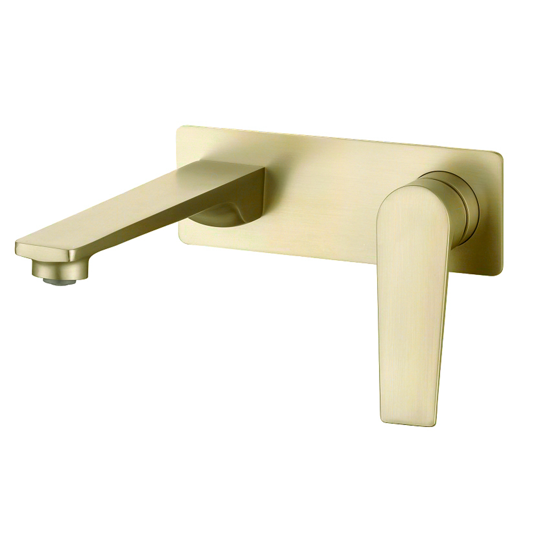 OTTI ZEVIO WALL BASIN MIXER BRUSH GOLD