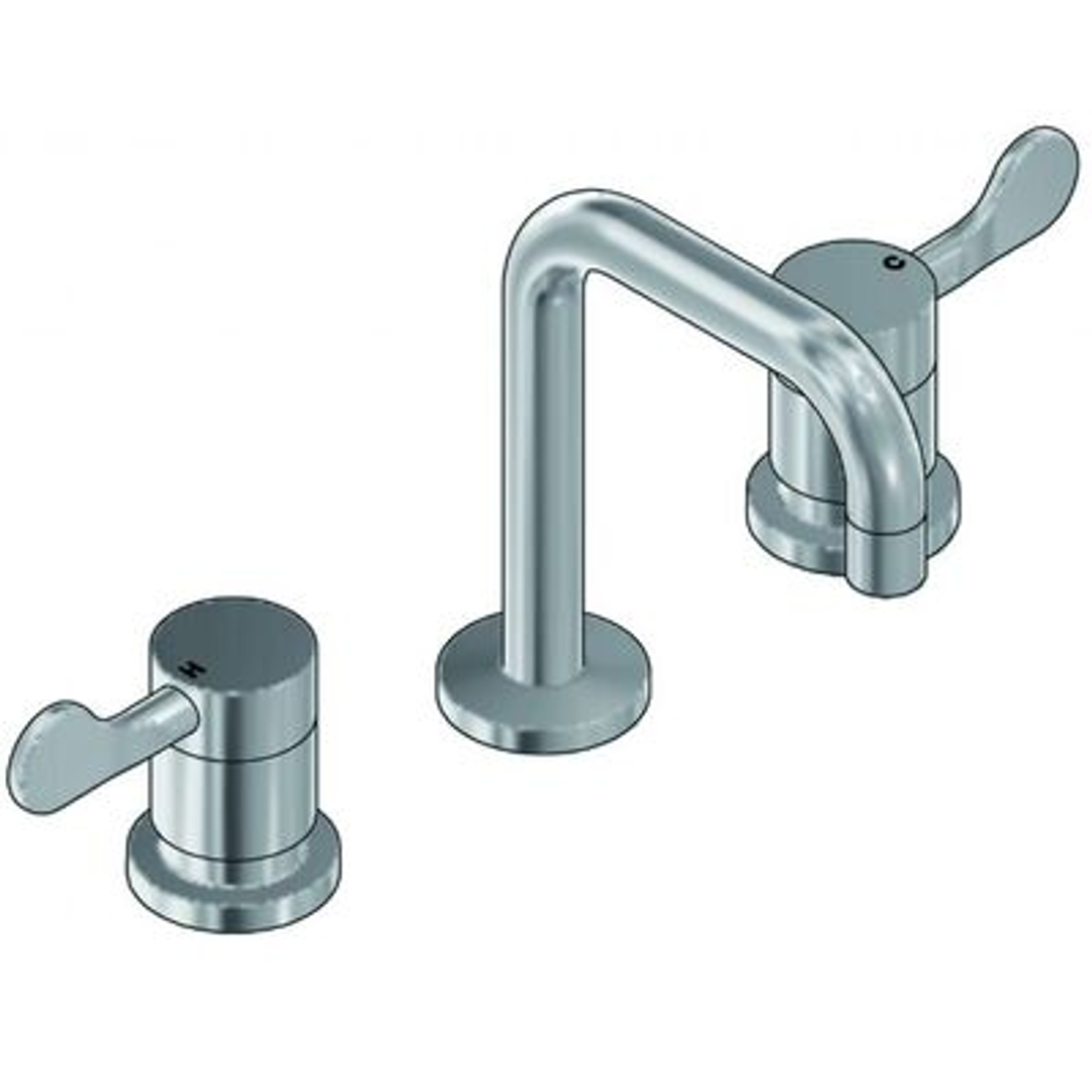 Ram Park Flared Lever Basin Set Swvl Spout Chrome