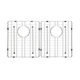 Meir Lavello Double Bowl Protection Sink Grid 760mm
