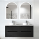 Otti Byron Black Oak 1200 Double Bowl Cabinet