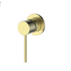 Greens Mika Shower Trim With Mini Plate Brushed Brass