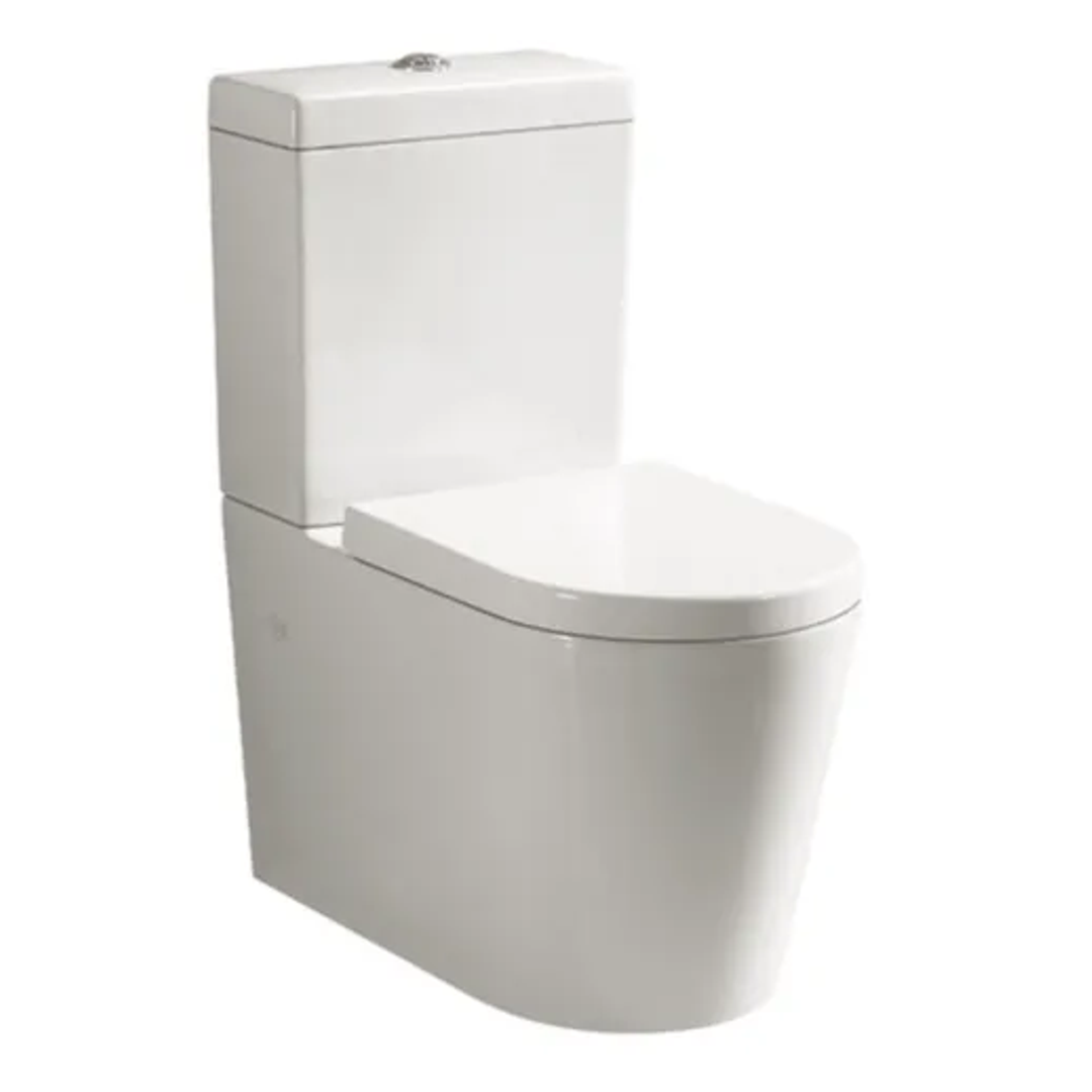 Aurora Spice Back To Wall Toilet Suite Bottom/Back Inlet White