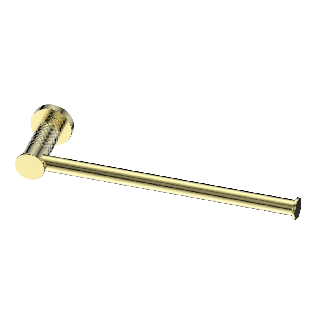 Greens Reflect Hand Towel Holder Brushed Brass