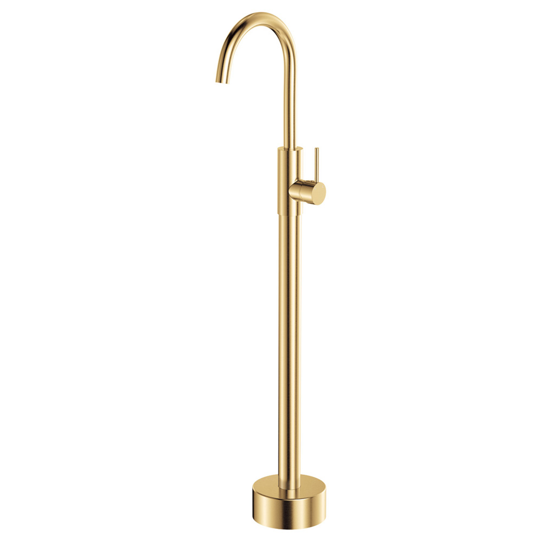 Fienza Kaya Floor Mounted Basin/Bath Mixer Urban Brass Lf