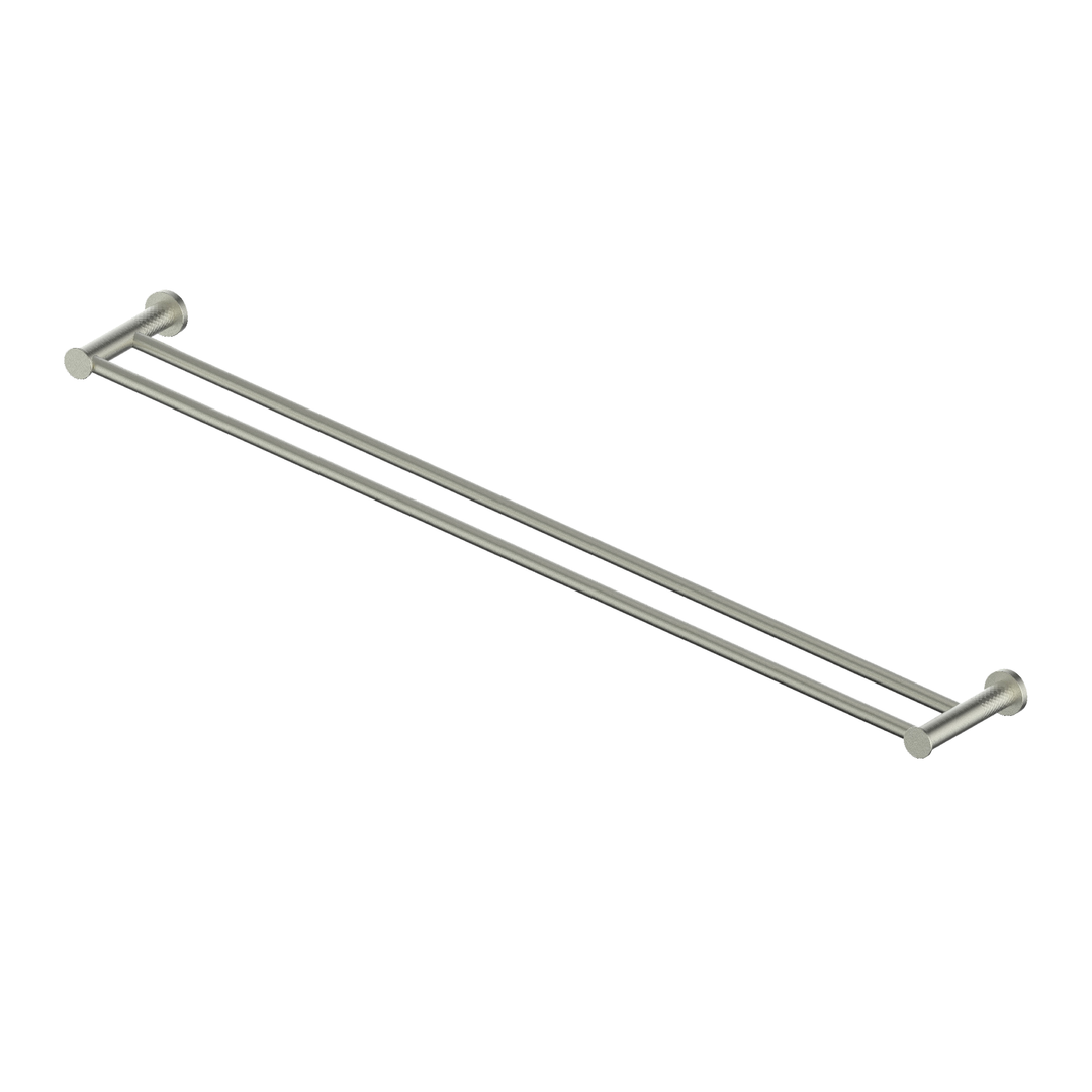Greens Reflect Double Towel Rail Brushed Nickel