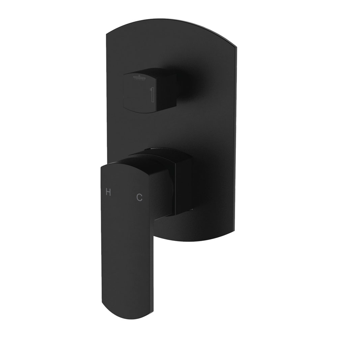 KOKO BLACK WALL MIXER DIVERTER(FIENZA P#:218102B)