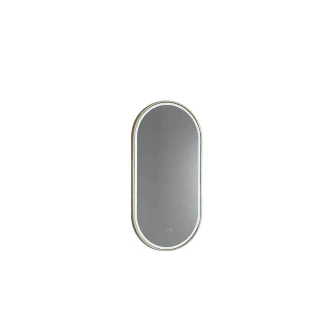 Remer Gatsby Led Mirror Baltic Brass Frame With Mirage Magnifier