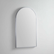 Remer Modern Arch Brits Nickel Framed Mirror With Mirage Magnifier