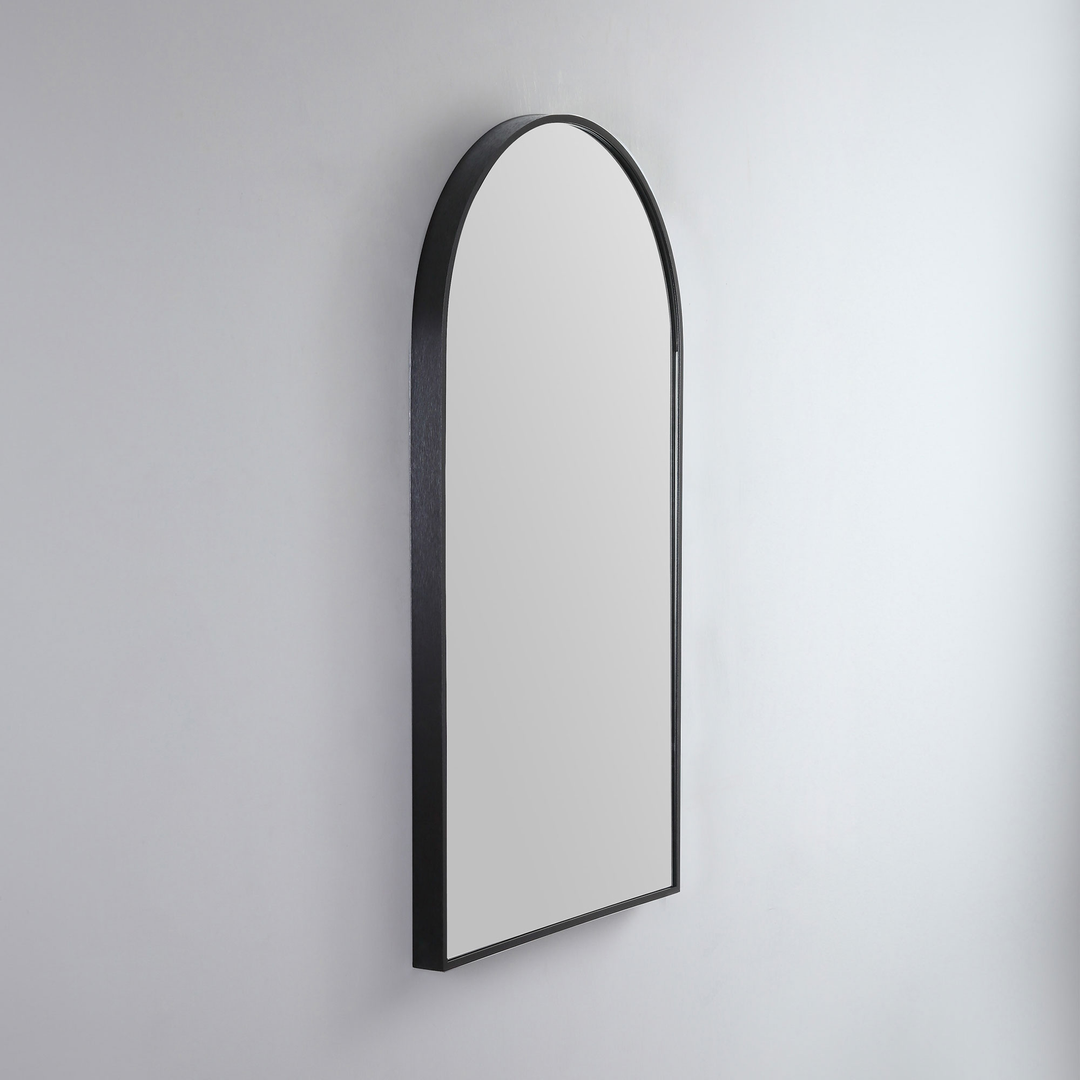 Remer Modern Arch Mirror - 510 x 910, Matt Black