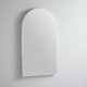 Remer Modern Arch Milano White Framed Mirror With Mirage Magnifier
