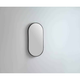 Remer Modern Oblong 460X910 Manhattan Black Framed Mirror With Mirage Magnifier