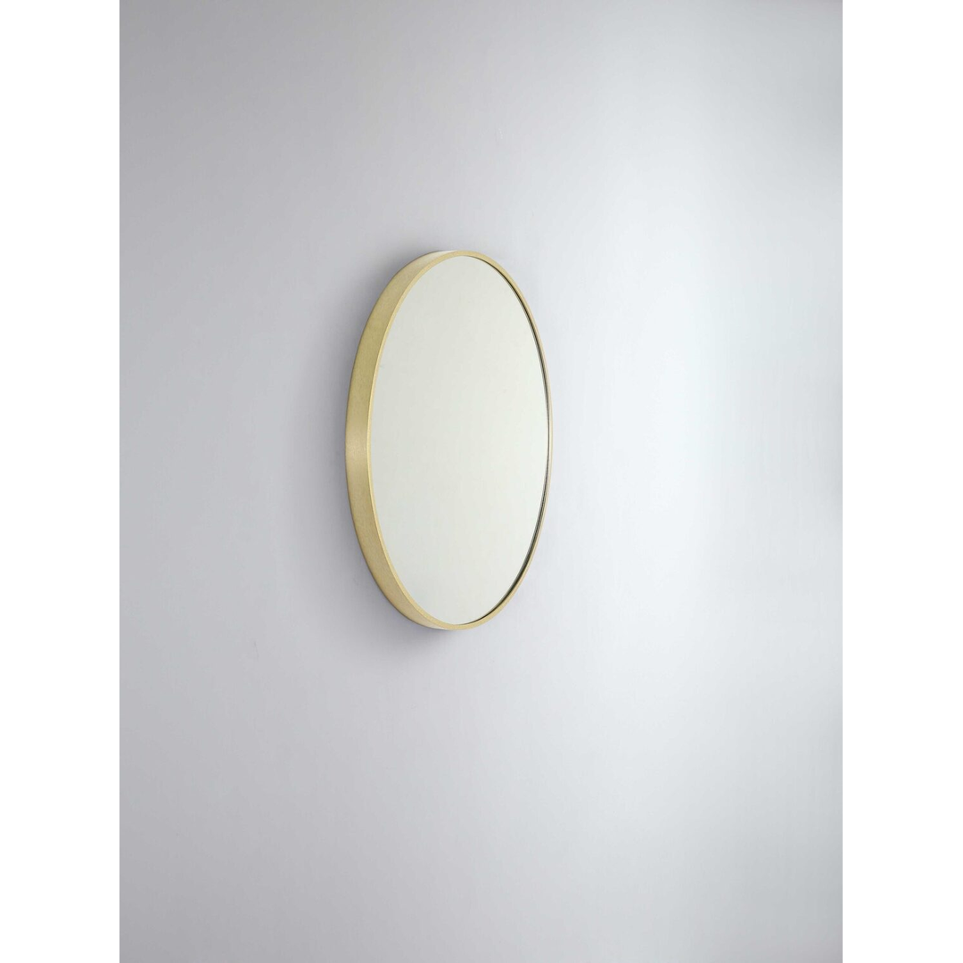 Remer Modern Round 610X610 Nordic Gold Framed Mirror With Mirage Magnifier